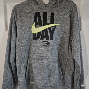 Nike Gray Men's Sweater with Neon Accents